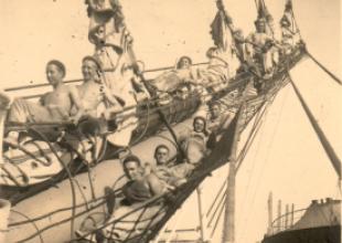 Odpoczynek uczniów. „Dar Pomorza”, lata 30.