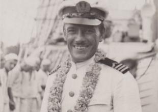 Komendant „Daru Pomorza” kpt. Konstanty Maciejewicz, Hawaje, styczeń 1935 rok.