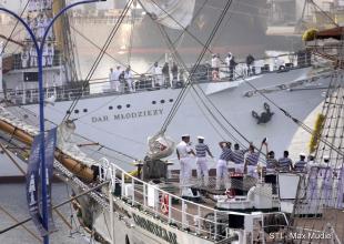 Fot. Max Mudie Drugie miejsce Daru Młodzieży  po pierwszym etapie The Tall Ship Races Magellan – Elcano